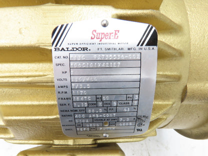 Baldor M13C Super-E AC Motor 2Hp 1170 RPM 230/460V 3PH 184TC 1-1/8" Shaft