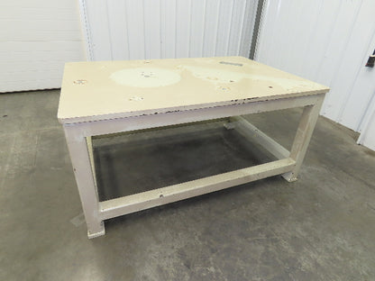 1" Steel Top Machine Base Welding Table Work Bench 60x40" Top 28-3/4" H