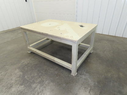 1" Steel Top Machine Base Welding Table Work Bench 60x40" Top 28-3/4" H