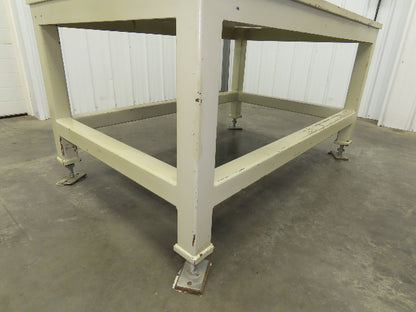 1" Steel Top Machine Base Welding Table Work Bench 60x40" Top 33" H