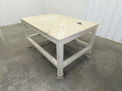 1" Steel Top Machine Base Welding Table Work Bench 60x40" Top 33" H