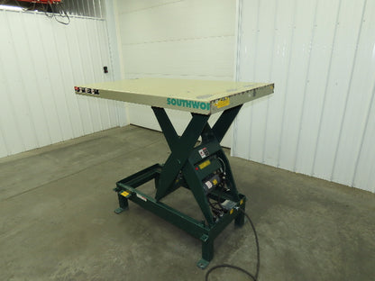 Southworth LS4-36 4000LB Scissor Electric Lift Table 36" Travel 61x36" Top 3Ph