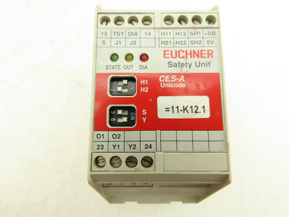 Euchner CES-A-AEA-02B Safety Relay Muting Module Unit 24VDC Din Rail Mount