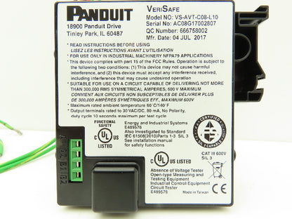 Panduit VS-AVT-C08-L10 VeriSafe Absence of Voltage Tester