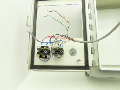 Electrical Enclosure 16x12x6" Wall Mount Backplate With E-Stop & Screen Cutout