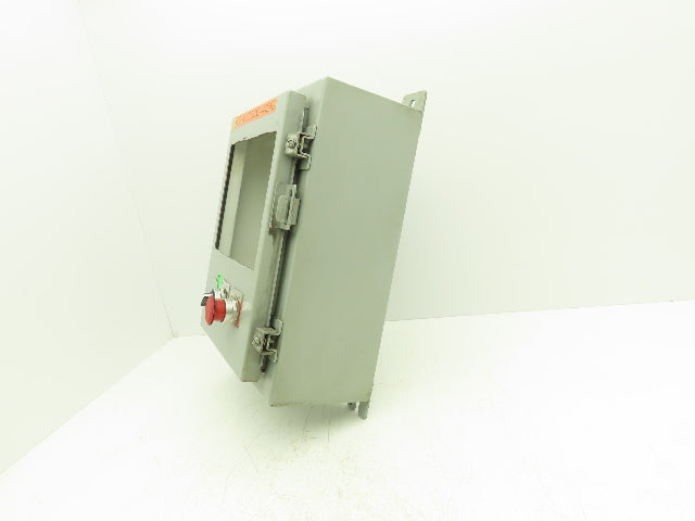Electrical Enclosure 16x12x6" Wall Mount Backplate With E-Stop & Screen Cutout