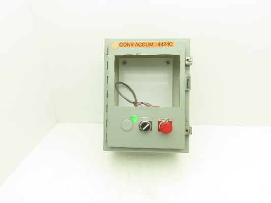 Electrical Enclosure 16x12x6" Wall Mount Backplate With E-Stop & Screen Cutout