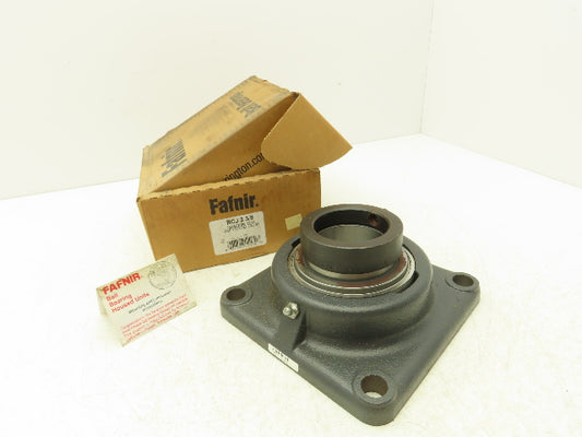 Fafnir RCJ 2 3/8 Flange Ball Bearing Unit 2 3/8" Bore 4 Bolt Locking Collar