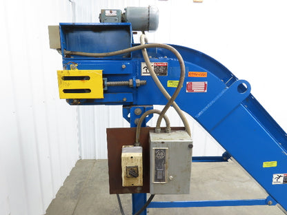 Spartec Portable Chip Conveyor 18"Belt 36" Infeed 50"H Discharge 230/460V 10'OAL