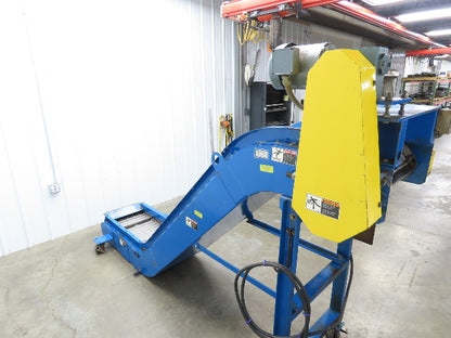 Spartec Portable Chip Conveyor 18"Belt 36" Infeed 50"H Discharge 230/460V 10'OAL