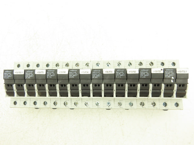 Wohner AES 2x38 Fuse Holder 32A 690V 2P Lot of 8