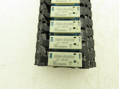 Allen-Bradley 700-HK36Z24 Terminal Block Relay 24V Coil 700-HN 121 Lot of 12