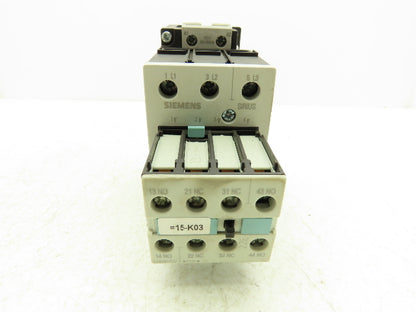 Siemens 3RT1036-1AG24 Motor Starter Contactor w/Varistor 50HP 600V 3PH 120V Coil