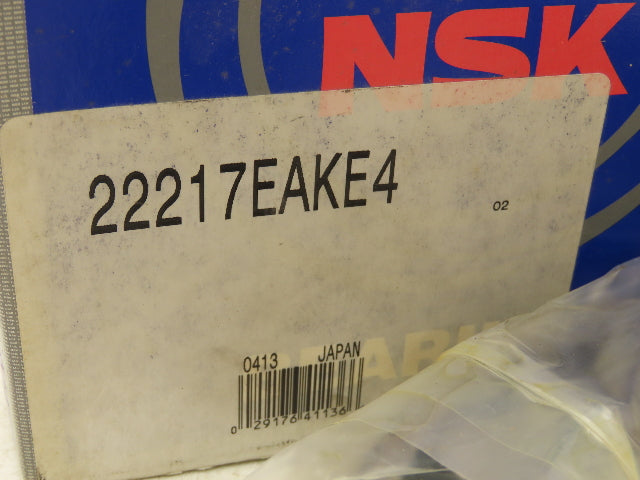 NSK 22217 EAKE4 Roller Bearing Spherical 85mm-ID x 150mm-OD x 36mm-Width
