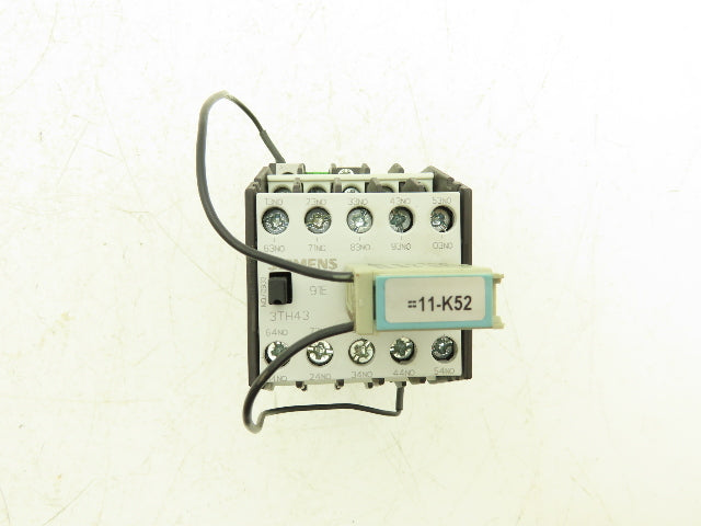 Siemens 3TH4391-0A Contactor Relay 9NO + 1NC 24V Coil 10A 600V 91E 3TH43