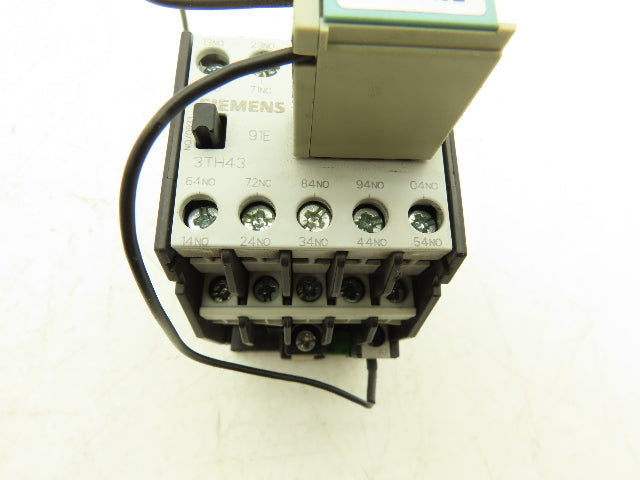 Siemens 3TH4391-0A Contactor Relay 9NO + 1NC 24V Coil 10A 600V 91E 3TH43