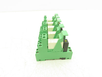 Phoenix Relay w/Base 12-24VDC Din Rail Mount Lot of 5