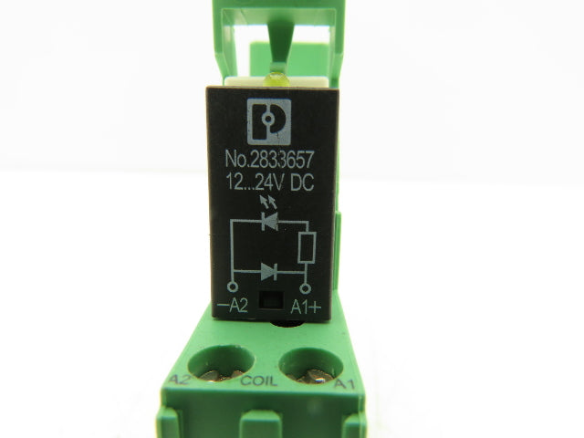 Phoenix Relay w/Base 12-24VDC Din Rail Mount Lot of 5