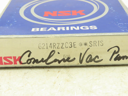NSK 6214RZZC3E Ball Bearing 70mm-ID x 125mm-OD x 24mm-Width