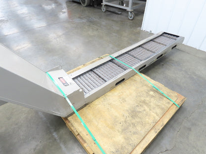 Hennig 11' Incline Chip Conveyor 12"x 78" Infeed 45"-55"H Discharge 230/460V 3PH