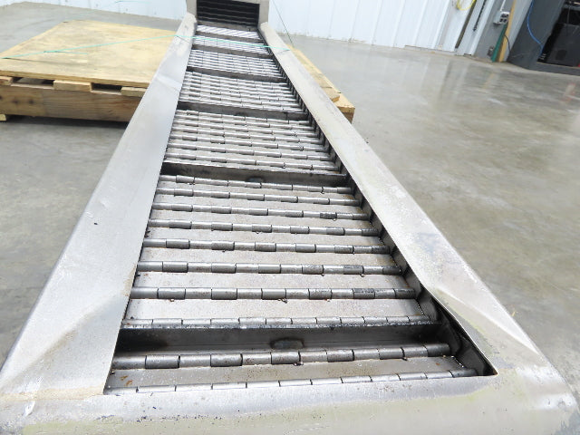 Hennig 11' Incline Chip Conveyor 12"x 78" Infeed 45"-55"H Discharge 230/460V 3PH