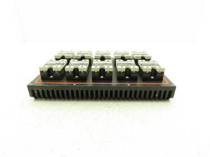 Carlo Gavazzi RM1A48D50S18 Solid State Relay 480V 50A SSR Heat Sink w/10 Relays