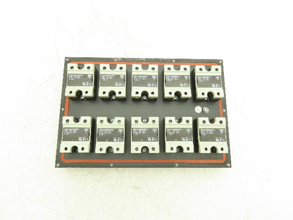 Carlo Gavazzi RM1A48D50S18 Solid State Relay 480V 50A SSR Heat Sink w/10 Relays