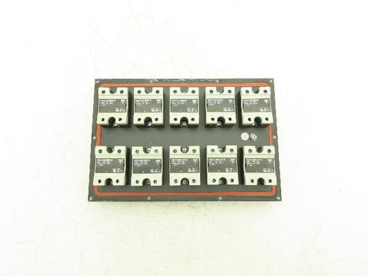 Carlo Gavazzi RM1A48D50S18 Solid State Relay 480V 50A SSR Heat Sink w/10 Relays