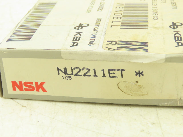 NSK NU2211ET Roller Bearing 55mm-ID x 100mm-OD x 25mm-Width