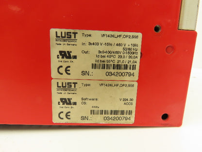 Lust VF1424L.HF.OP2.S56  Inverter Drive 460V - Trumpf Laser L3030