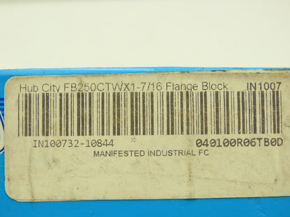 Hub City FB250CTWX1 7/16 Flange Block Bearing Composite Housing 1 7/16" Bore