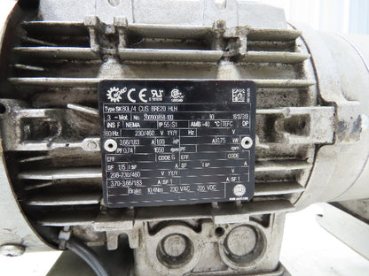Nord SK80L/4 CUS BRE20 HLH Gearmotor 10:1 1Hp 460V 165rpm 1"Hollow Shaft w/Brake