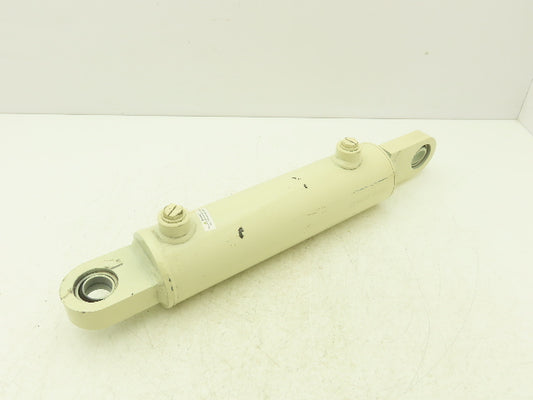 Welded Hydraulic Cylinder 3" Bore 8" Stroke Swivel Eye Mount SAE Ports