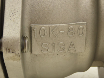 Kitz 10K-80 Stainless Ball Valve 3" Flanged DN80 Class 10K -No Handle