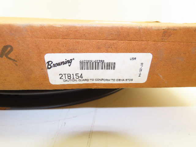 Browning 2TB154 2 Groove Pulley 15.6"-OD A-B Belts Split Taper Q1 Type Bushing