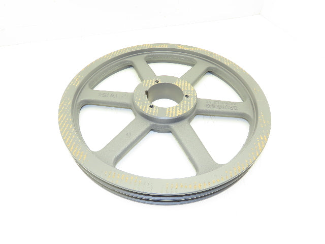 Browning 2TB154 2 Groove Pulley 15.6"-OD A-B Belts Split Taper Q1 Type Bushing
