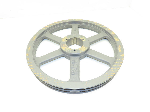 Browning 2TB154 2 Groove Pulley 15.6"-OD A-B Belts Split Taper Q1 Type Bushing