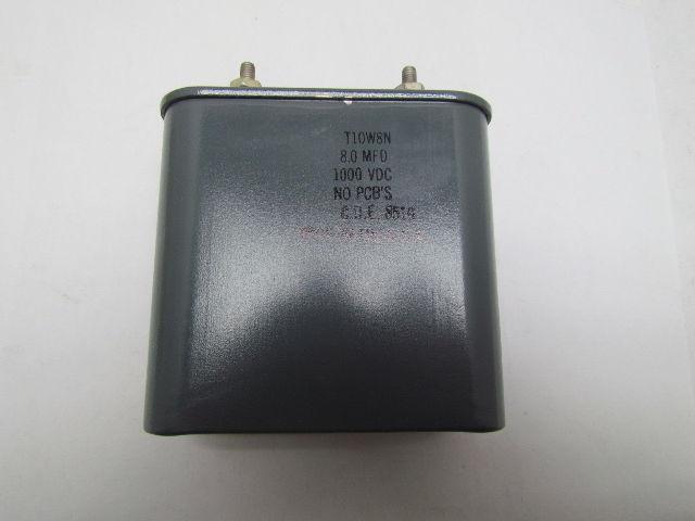 CDE Cornell Dubilier T10W8N 8.0 MFD. 1000vdc No PCB's