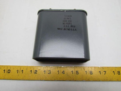 CDE Cornell Dubilier T10W8N 8.0 MFD. 1000vdc No PCB's