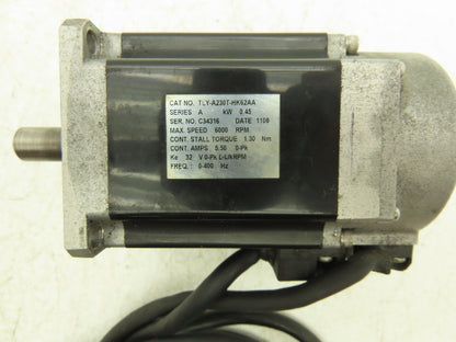 Allen Bradley TLY-A230T-HK62AA AC Servo Motor 0.45kW 1.30Nm 6000rpm 230VAC 3Ph