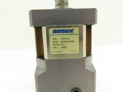 Bayside PX60-010 Inline Servo Gearhead Gearbox Reducer 10:1 3200rpm MX60-010-046