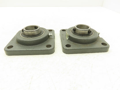 Browning VF4S-219 Flange Bearing 30mm Locking Set Screws 4 Bolt Lot Of 2