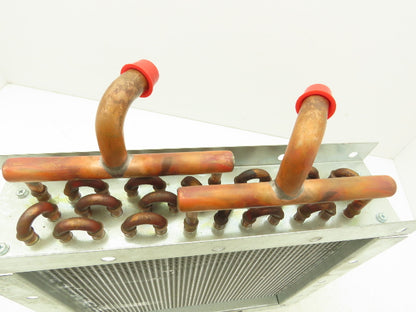 Finned Tube Radiator 14-1/2" Square Frame 5/8" Copper Solder Pipe 3-1/2"D