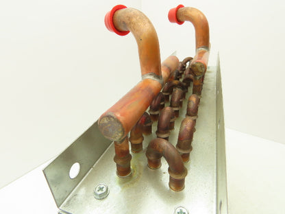 Finned Tube Radiator 14-1/2" Square Frame 5/8" Copper Solder Pipe 3-1/2"D