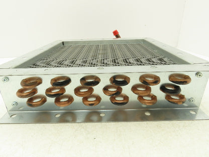 Finned Tube Radiator 14-1/2" Square Frame 5/8" Copper Solder Pipe 3-1/2"D