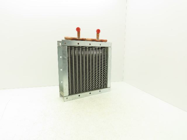 Finned Tube Radiator 14-1/2" Square Frame 5/8" Copper Solder Pipe 3-1/2"D
