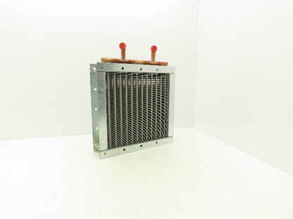 Finned Tube Radiator 14-1/2" Square Frame 5/8" Copper Solder Pipe 3-1/2"D