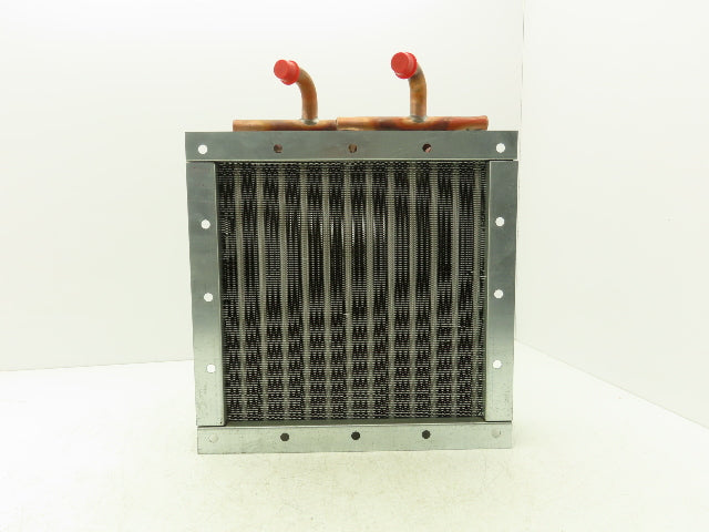 Finned Tube Radiator 14-1/2" Square Frame 5/8" Copper Solder Pipe 3-1/2"D