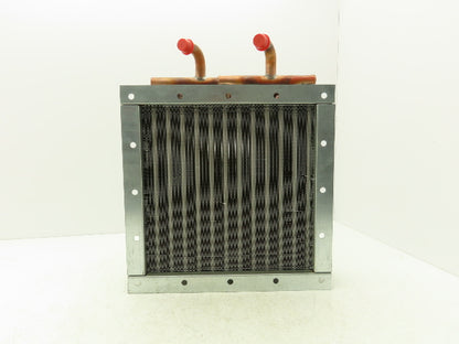 Finned Tube Radiator 14-1/2" Square Frame 5/8" Copper Solder Pipe 3-1/2"D