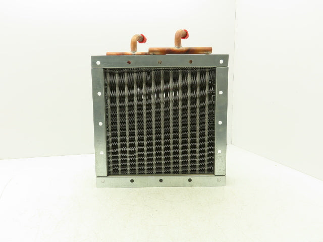 Finned Tube Radiator 14-1/2" Square Frame 5/8" Copper Solder Pipe 3-1/2"D